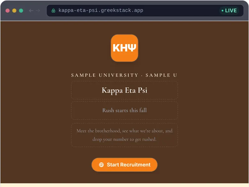 Golden Hour template preview
