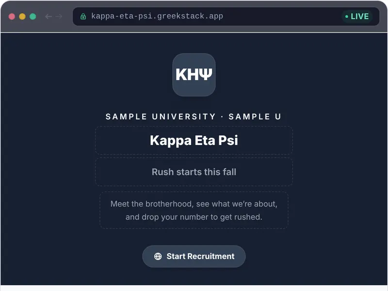 Minimal template preview